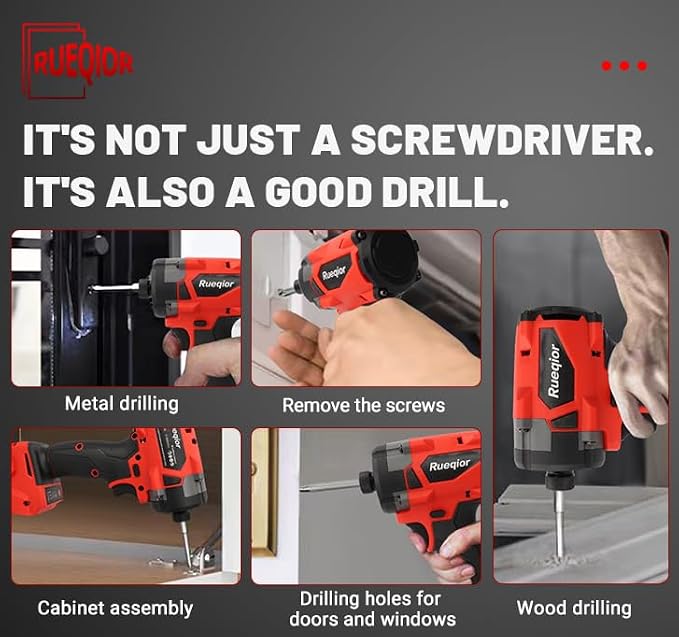 Cordless Impact Driver 1/4 Inch Compatible with Milwaukee 18V Battery, 2800 In-lbs(300N.m) Brushless Impact Driver, 3-Speed Lightweight Power Impact Drivers With LED Light