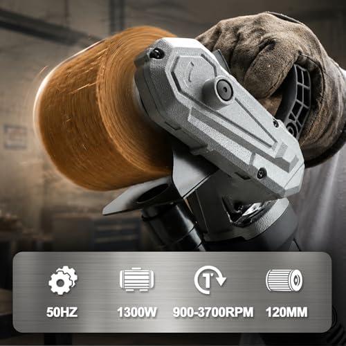 MAXXT 1300W Surface Conditioning Tool, 6 Fixed Speed 900-3700 RPM Handheld Burnishing Tool & sander, Electric Polishing Machine with Power Polishers & Buffers for Metal & Wood (1 Wheel Included)