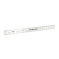 Mayes 10207 24 Inch Straight Edge Aluminum Ruler, Heavy Duty 24 Inch Ruler with Standard Measurements, Extra Thick Precision Straight Edge, Made in USA