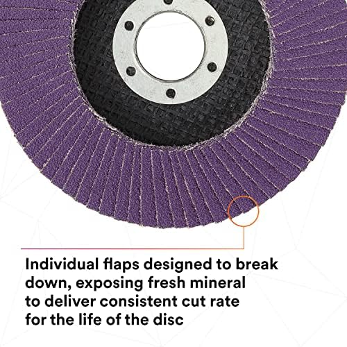 3M Flap Disc, 769F, 80+, T27, 4-1/2 in x 7/8 in