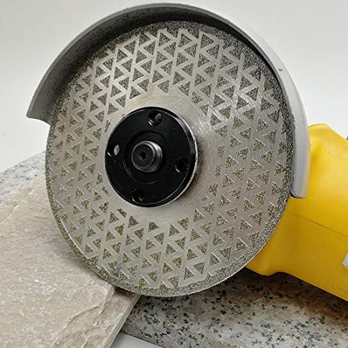 SHDIATOOL 7 Inch Electroplated Diamond Cutting Grinding Disc Fits 7/8" Arbor Both Side Coated Diamond Blade for Granite Marble Diamond Disk Diamond Wheel