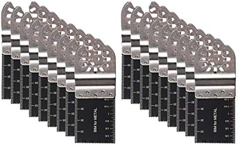 20PCS Bi-Metal osciallting Saw bldes, Diagtree Oscillating Multitool Quick Release Saw Blades Fits Fein Multimaster, Porter Cable, Black&Decker, Bosch Craftsman, Ridgid, Makita etc