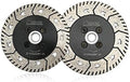 SHDIATOOL Granite Turbo Cutting Blades Two-In-One Design Cut Grind Sharpen Marble Concrete and Bricks Set of 2 Pieces 4.5 Inch and 5 Inch