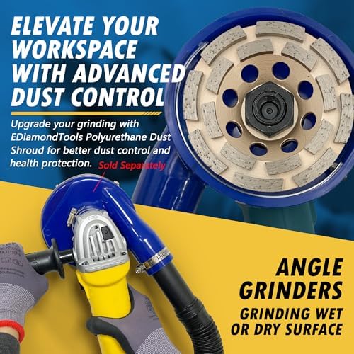 4.5" Diamond Grinding Wheel for Concrete 16 Dbl Row Segments 7/8"-5/8"