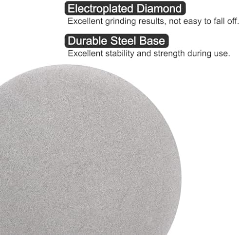 uxcell Diamond Sanding Grinding Disc, 12-Inch (300mm) Grit 180 No Center Hole, Flat Lap Disk Polishing Discs Abrasive Wheel for Gemstone Tile Porcelain Glass Stone Metal