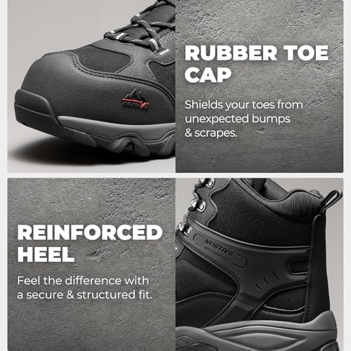 NORTIV 8 Men's Waterproof Steel Toe Work Boots