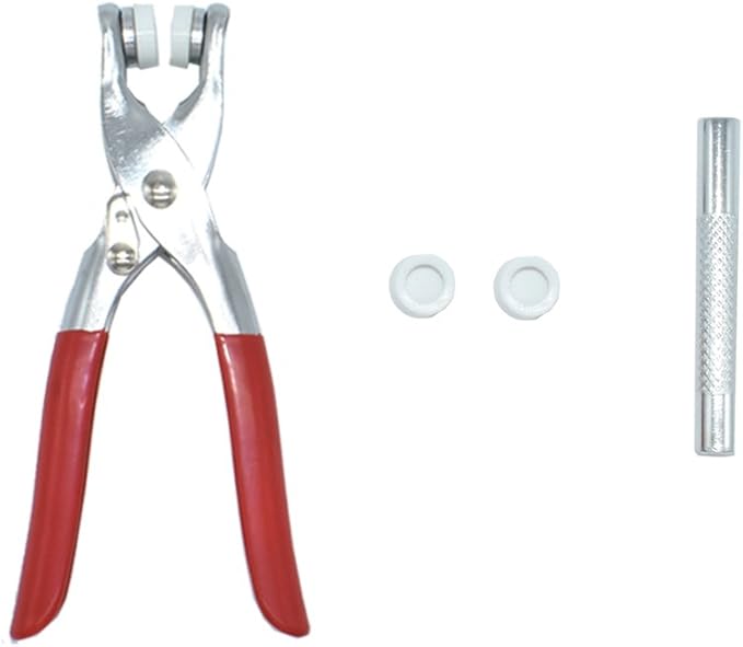 200Pcs Snap Fastener Tool Diameter 9.5mm Metal Eyelets Shoes Clothes Crafts with Heavy-Duty Eyelet Grommet Pliers