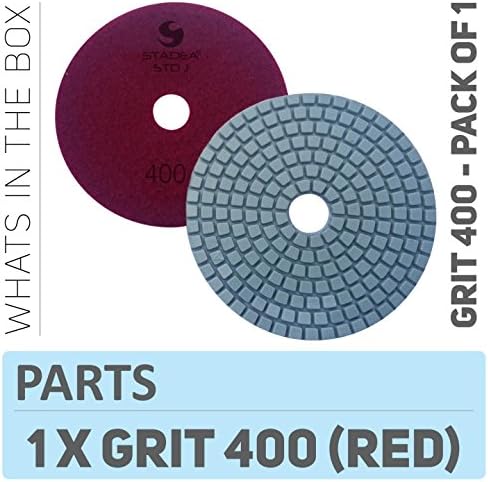 PPW106D Diamond Polishing Pads 4" For Concrete Terrazzo Stone Marble Granite Countertop Floor Wet Polishing, Grit 400