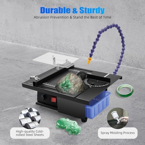 Gem Faceting Cutting Carving Polishing Machine,1850 W Portable Multifunctional Jade Bench Lathe Buffer Grinder Machine,Rock Polishing Grinding Tool W / Hose For Cutting, Grinding, Diy Making.