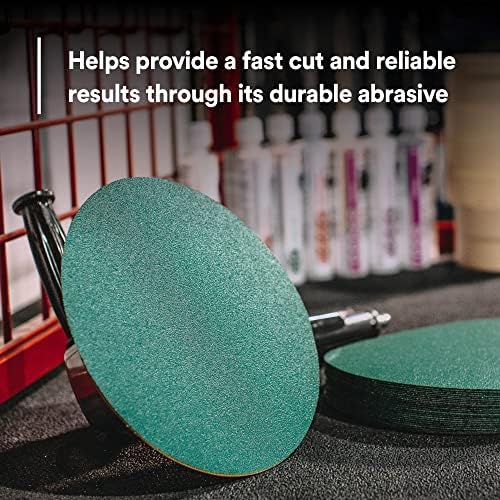 3M Green Corps Stikit Sanding Discs, 01548, No Hole, 6 in, 36+ Grade