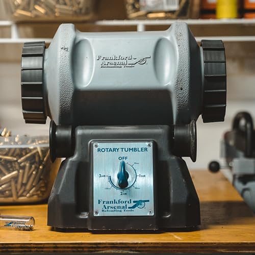 Frankford Arsenal Rotary Tumbler and Accessories with Media Separator, Cleaning Essentials, For Brass Cleaning, Reloading, and Gunsmithing