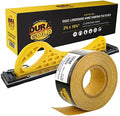 Dura-Gold Pro Series Longboard Hand Sanding File Sander Block - Hook & Loop Backing and PSA Backing Adapter Pad & 80 Grit PSA Longboard Sandpaper 12 Yard Roll, 2-3/4" Wide
