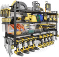 4-Tier Power Tool Organizer Wall Mount, 450LBS Capacity, 8 Drill Holders