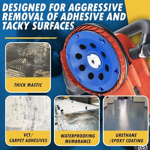 6" PCD Grinding Wheel for Epoxy, Glue, Mastic Removal, 6 PCD Segments