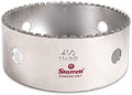 Starrett Diamond Grit Hole Saw, 4-1/2" Dia, 1-5/8" Cutting Depth | Ideal For Drilling Small Diameter Holes, 5/8-18 Thread Size, XA2/XA10 Arbor Type, Silver Finish, KD0412-N