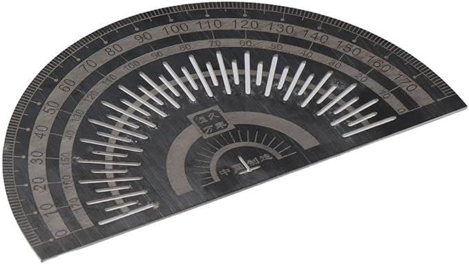 Black Stainless Steel Angle Protractor Precision Marking Protractor Angle Measure Tool Electroplated Woodworking Ruler Measuring Tool