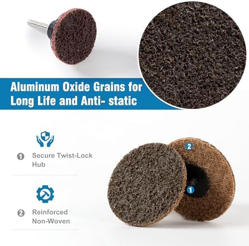 S SATC 25Pcs Coarse Sanding Disc 3 Inch Quick Change Discs 1Pcs 1/4” Shank Holder for Die Grinder Sanding Disc Polish Rust Wood Sanding
