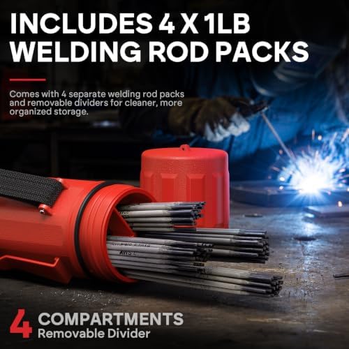 YESWELDER E6013 E7018 Welding Rods with Tube Red 2-Pack