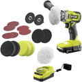 ONE+ 18V Cordless 3 in. Detail Polisher/Sander Kit with 2.0 Ah Battery, Charger, & 8-Piece Polisher/Sander Accessory Set