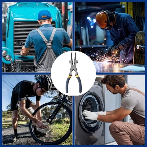 Professional 8" Weliding Pliers, Sharp MIG Pliers for Rust Resistant, Long Nose with Anti-slip Handle - Durable and Effecient (8pcs)