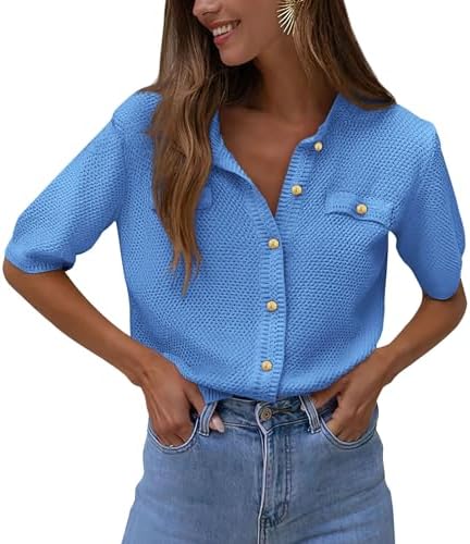 PRETTYGARDEN Women's Summer Casual Button Down Shirts