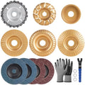15PCS Wood Carving Disc Set for 4" or 4 1/2" Angle Grinder