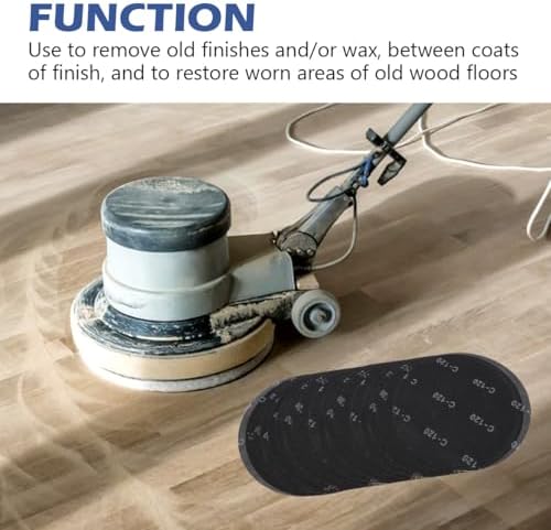 HUAALIUCHE 17" Sanding Screen Discs - Mesh Floor Sanding Screen - Black Silicon Carbide - for Wood Floors (30 Pack, 120 Grit)