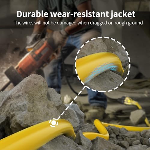 HUANCHAIN 14 Gauge Heavy Duty Outdoor Extension Cord 150 FT Waterproof