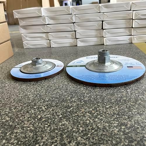 Concrete Grinding Wheel 5" Ceramic Diamond Cup Wheel for Floor Grinding, 400# Dry Edge Polishing Discs Fits Angle Grinder, 5/8"-11