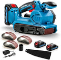 3"x18" Cordless Belt Sander Kit - 2 * 2.0Ah Batteries & Charger