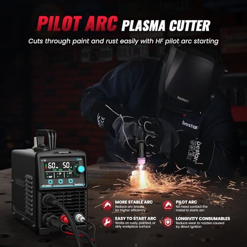 Bestarc 50A Plasma Cutter Machine, Pilot Arc, IGBT 110V/220V Dual Voltage