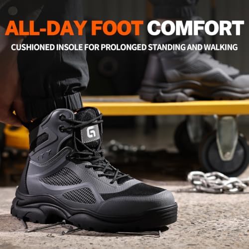 Steel Toe Boots for Men Work Indestructible Safety Boots