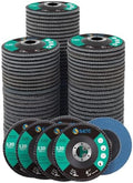 S SATC 4 1/2 Inch 120 Grit Flap Discs 100 PCS Zirconia Grinding Wheels High-Density Sanding Discs for Finishing & Deburring T29