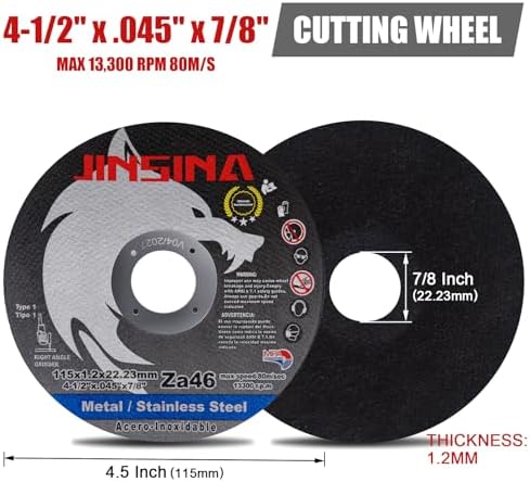 4 1/2 Cut Off Wheels 27PCS, Metal and Stainless Steel Cutting Wheel