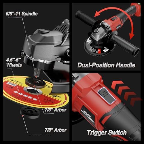 Cordless Angle Grinder Compatible with Milwaukee 18V Battery(NO Battery)