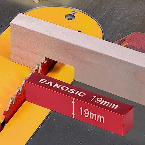 EANOSIC Metric Setup Blocks Height Gauge Set, 15pcs Precision Aluminum Setup Bars Guage Block Set for Router and Table Saw Accessories Woodworking Set Up, Bars Include Laser Engraved Size Markings