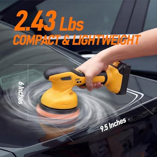 6 In Cordless Car Buffer Polisher Fit for Dewalt 20V Battery(NO Battery)