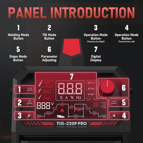 YESWELDER 220A TIG Welder 5 In 1 with Pulse TIG-220P-PRO
