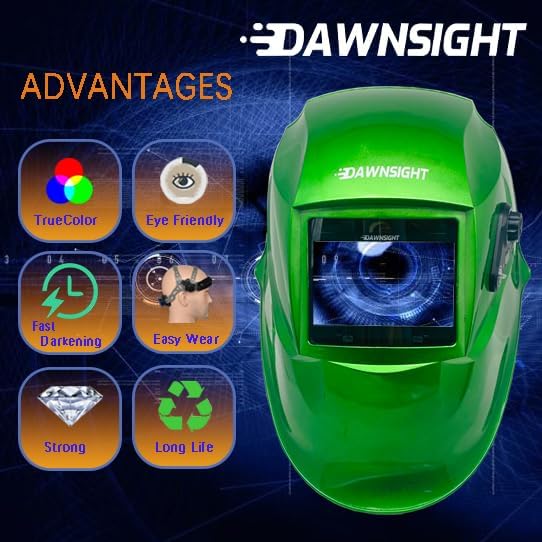TrueColor 1/1/1/1 Optical Class auto Darkening Welding Helmet MMA/MIG/TIG Welding CE& ANSI Certificate