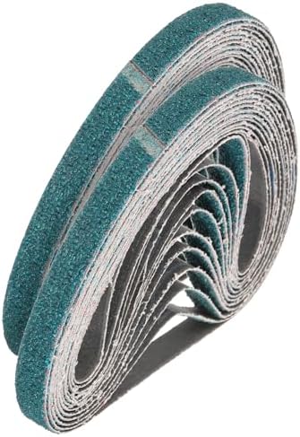 HARFINGTON 3/8 x 13 Inch Sanding Belts, 40 Pcs 40/60/80/120 Grit