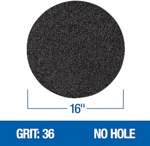 Mercer Industries 463036-16" Silicon Carbide Floor Sanding PSA Discs, Grit 36 (20 pack)