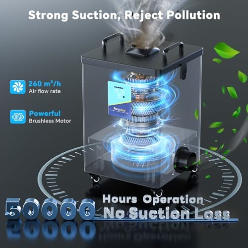 FumeClear FC-2002A Laser Fume Extractor with Outdoor Vent for Odor Removal
