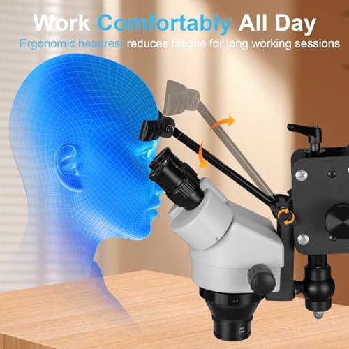 DZQ Jewelers Microscope with Ball Vise 7X-45X Micro Inlaid Mirror