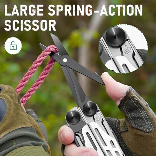 BIBURY Multitool Pliers with 440A Knife & Full Size Scissors, BI2045B