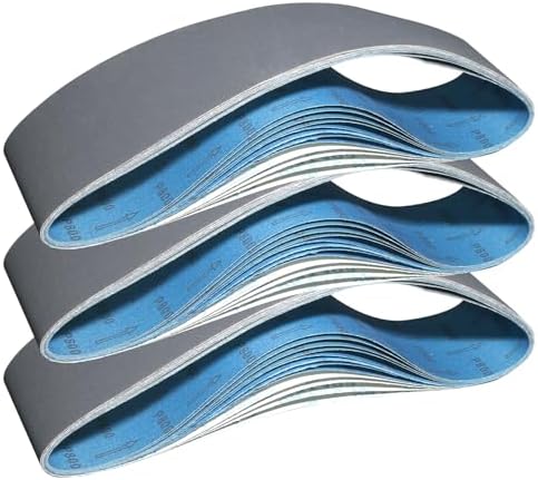 4 x 36 Inch Sanding Belts, 4 Pcs Each of 600, 800, 1000 Grits,12 Pack