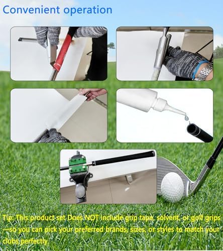 Golf Club Regripping Kit, Optional Professional or Basic Golf Grip Replacement Tools, 2-In-1 Bench Vise or Mini Table Vise, Fixed Rubber Clip, Hook Blade, Grip Tape Remover