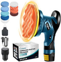 Saker Mini Cordless Buffer Polisher - 6 Inch Portable Polishing Machine Kit for Car Detailing, with 1PC 12V 2000mAh Rechargeable Battery, extra 10 PCS Attachments