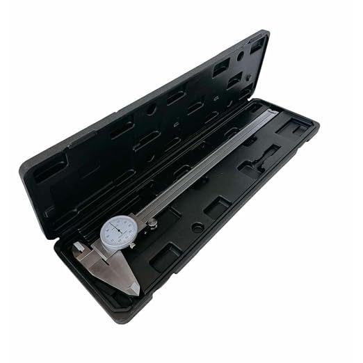 Stainless Steel 12" Mechanical Dial Caliper Measures Outside Inside Ruler Scale