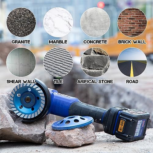 SALI 7 Inch 2pcs Concrete Grinding Wheels 43 Turbo Diamond Segments 5/8-11 Arbor Diamond Grinding Wheel Fit for Paint, Epoxy, Mastic, Coating Removal