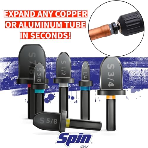 SPIN S6000 6-Piece Drill Bit Swaging Tool Set 1/4, 3/8, 1/2, 5/8, 3/4, 7/8-Inch